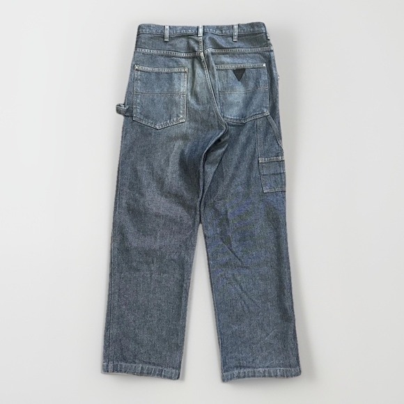 Vintage Guess Jeans Mens 32x32 Blue Baggy Carpenter Workwear Made USA 90s Pants - Picture 1 of 15